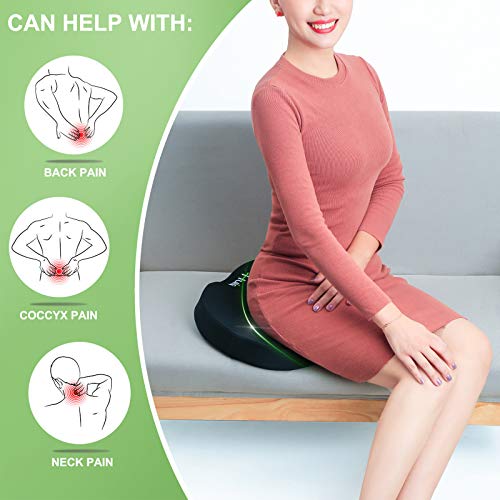 Donut Pillow For Tailbone Pain - Memory Foam Car Office Chair Seat Cushion - Hemorrhoid Cushions Relief Support Bed Sores , Prostate , Coccyx , Sciatica , Pregnancy , Postpartum #TOP4