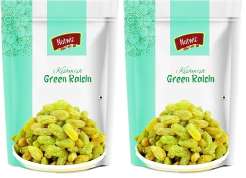 Image of Nutwiz Premium Raisins (Kandhari Raisins /Kishmish, 250G), Fresh (Pack of 2)