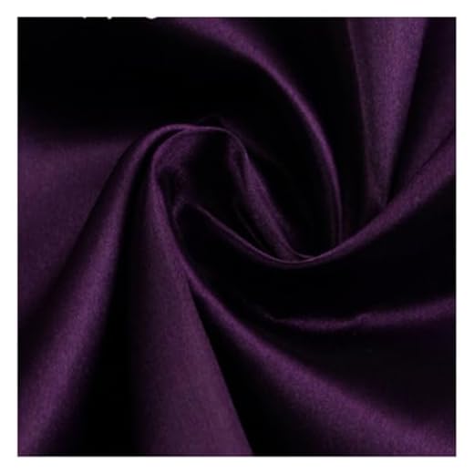 AMateschitz Tissu de doublure en satin au mètre - Tissu en polyester doux - Tissu en coton - À coudre - Couleur unie - 28 couleurs - Pour robes, vestes, manteaux, pantalons, jupes, meubles - Violet