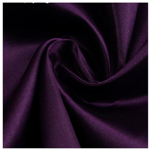 AMateschitz Tissu de doublure en satin au mètre - Tissu en polyester doux - Tissu en coton à coudre - Couleur unie - 28 couleurs - Pour robes, vestes,...