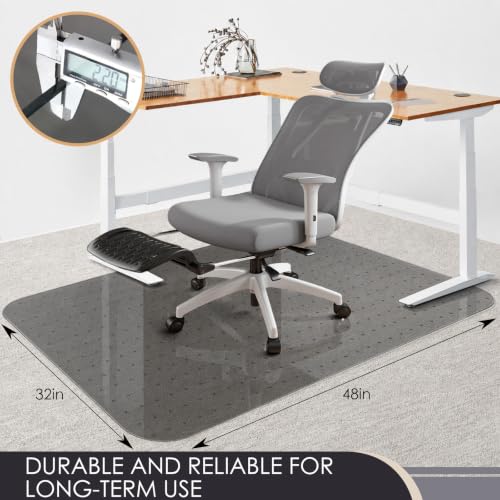 Image of Kuyal Office Chair Mat for Carpet, Gray Heavy Duty Computer Chair Mat