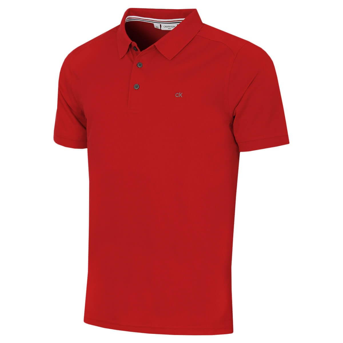 Calvin Klein Mens Campus Polo Shirt - Red - L