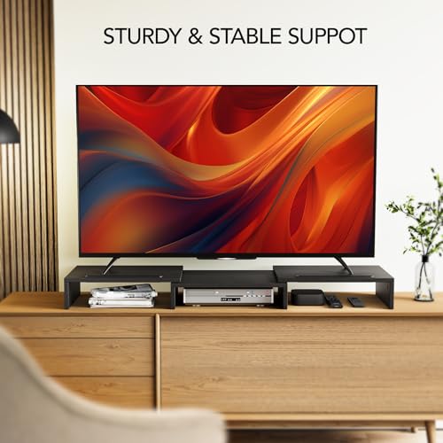 AMERIERGO Dual Monitor Stand Riser for 2 Monitors, Monitor Stand for Desk, Adjustable Computer Monitor Stand with 2 Slot, Multifunctional Desktop Organizer Stand for Laptop, PC, Computer, Printer - Image 6