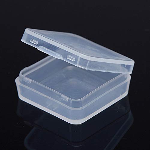 2 72 71cm Small Square Storage Box With Lid PP Transparent Plastic Mini Case Accessories Finishing Box