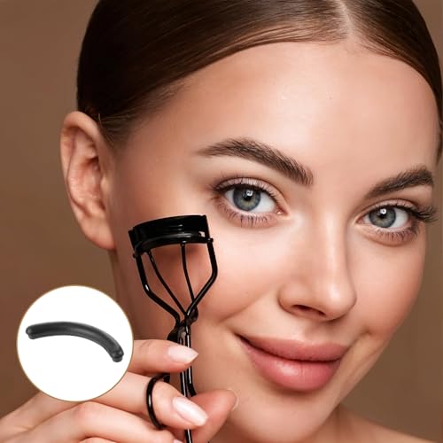 Classicseali 50 Stück Wimpernzange Ersatzgummis,Wimpernzange Gummi,Universal Nachfüllung Ersatzgummi Wimpernzanges,Lash Curler Refill für Alle Wimpern Zange,Schwarz