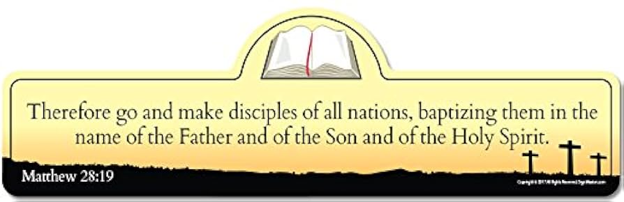 uta Amazon.com: Matthew 28:19 聖經經文標誌| 因此去和使門徒的所有