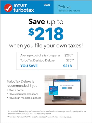 Intuit Turbotax Deluxe 2023 Tax Software thumb #2