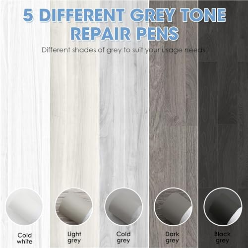 Laminat Reparaturset Weichwachs, Holzwachs Parkett Reparatur für Laminatboden Holz Arbeitsplatte Holzmöbel Holzböden Weiß Creme Grau Schwarz, Holzpaste Reparieren Kratzer Schäden Risse Löcher Flecke