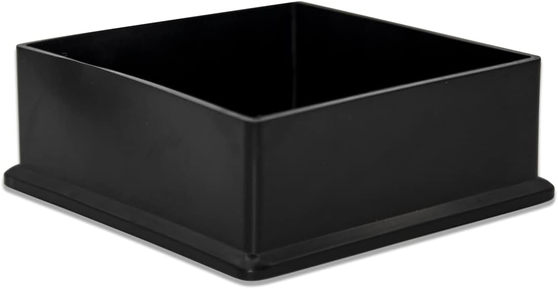 Flyshop Square 4PCS Non-Scratch Furniture Caps Non-Marking PVC Chair Leg Floor Protectors Fit for 4" x 4", 100 x 100 mm