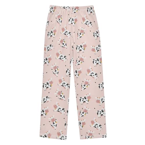 ZZXXB Lovely Milk Cows Boys Long Pants Soft Trousers Elastic Waist Kids Lounge Bottoms with Pockets S-XL