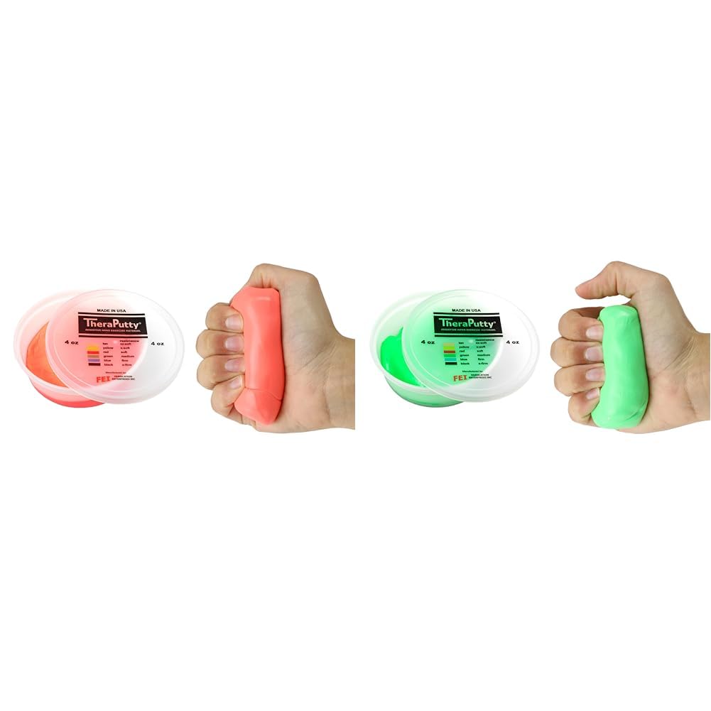 CanDo TheraPutty Hand Exercise Putty Bundle - Standard 4 Ounce and Standard Hand Exercise Putty