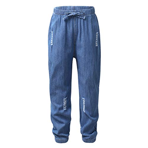 Freebily Pantalones Vaqueros Antimosquitos para Bebé Niño Pantalón de Harén Casual Verano para Yoga Gimnasia Polainas Ropa de Calle Azul Oscuro 100cm