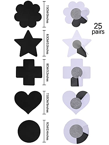 SATINIOR Breast Covers - Disposable, Self-Adhesive, Multi-Shape Bra Pasties2