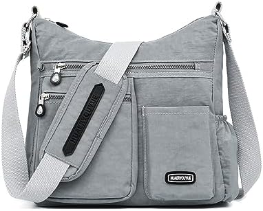 TYTOGE Grote capaciteit hobo crossbody tas, canvas messenger crossbody tas Messenger Bags Reisschoudertas met meerdere vakken Casual tassen Schoudertas voor dames en heren