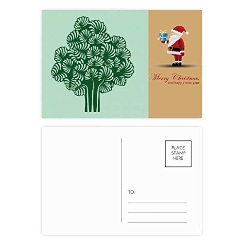 Cartes postales pour plantes de haute qualité aux motifs feuilles de Père Noël x20