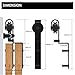 4-14FT Bypass Sliding Barn Door Hardware Kit Single Track System Carbon Steel Basic Roller Hanger Easy to Install Fit Double 48