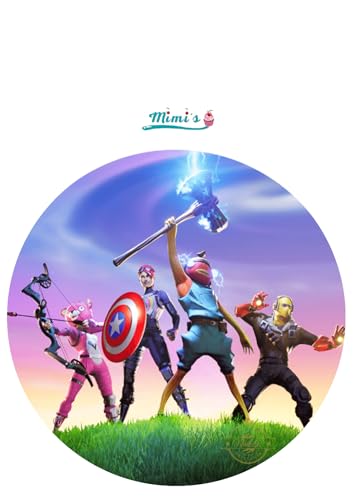 Fortnite, bolacha comestível, 20 cm x 20 cm. Ideal para decoração de bolos