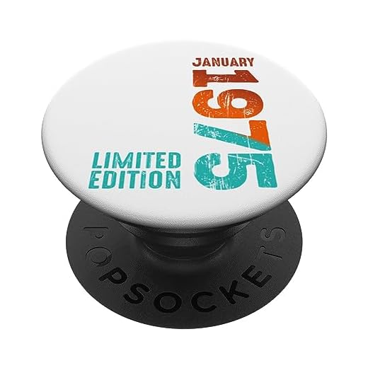 1975 Edición Limitada 1975 Enero 1975 Año 1975 Retro 1975 PopSockets PopGrip Intercambiable