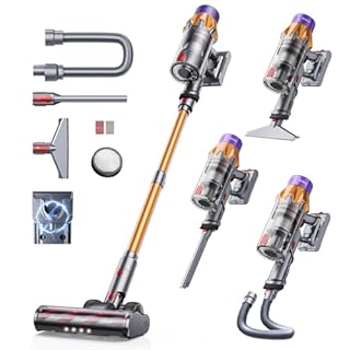 Cordless Vacuum Cleaner, 650W 55KPA 70Mins Vacuum Cleaners for Home,Stick Vacuum with Self-Standing ,Wall Mount Dock, 3.3Ft Hose,Aromatherapy, Household Vacuum for Pet Hair/Carpets/Hardwood（X7A Pro）