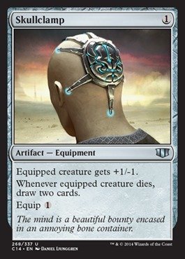 Amazon.com: Magic The Gathering Skullclamp Artifact Equipment Card