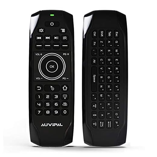 AuviPal G9 Backlit 2.4GHz Wireless Air Mouse Remote with QWERTY Keyboard, 5 Programmable Keys and Build-in Rechargeable Battery for Nvidia Shield, Android TV Box, Kodi, PC, Raspberry Pi, PS4 and More