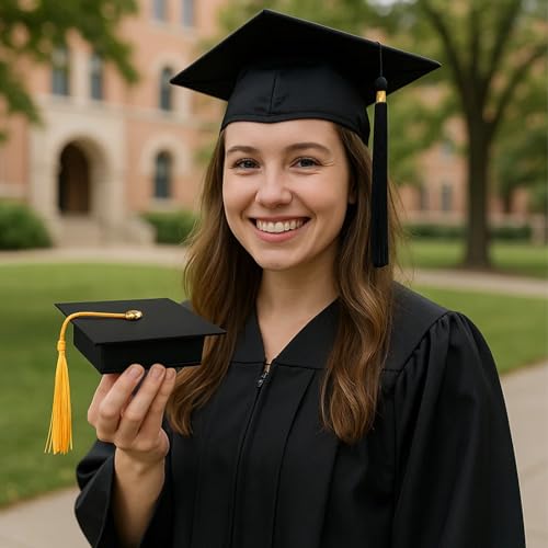 BbiuRer 3 Stück Graduation Deko, Faltfreie Direkte Verwendung, Abschluss Geschenk Schüler, Graduation Hat, Abschluss Geschenk, Geschenkbox Für Abschlussfeiern Verpacken Süßigkeiten Schokolade