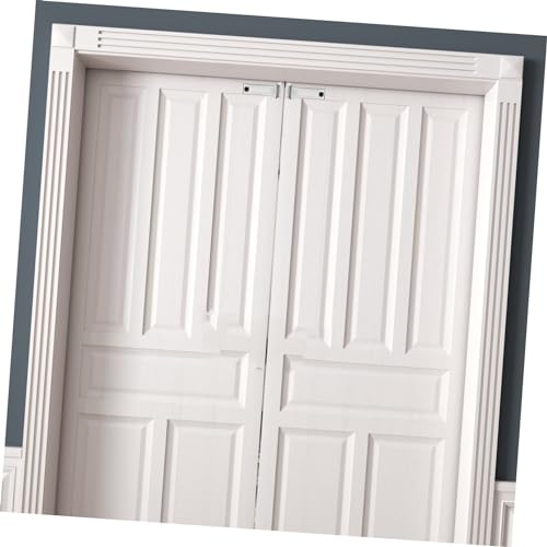 HOMSFOU 2 pares de pivotes superiores Kit de herrajes para puertas plegables Repuestos para puertas corredizas de clóset Bisagras y pestillos miniatura 6
