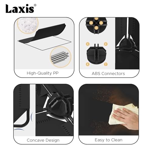 Image of LAXIS 5 Shelf Shoe Rack with 5 Doors, Magnets, 5 Hook Steel Holder & Wooden Hammer for Home Storage PP Plastic Organizer with Metal Door Frame to Cover Chappal Slipper