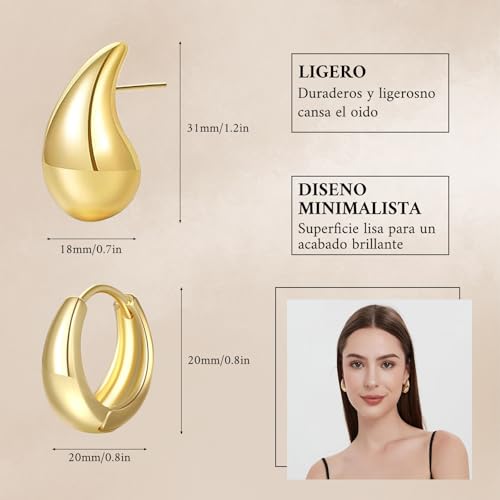 Reviews de Aretes de Gota , tabla con los diez mejores. 7 Imagen adicional