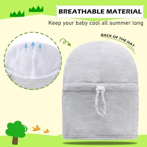 Duoyeree UPF 50+ Baby Sun Hat with Ear and Neck Protection - Toddler Beach Hat for Boys & Girls - Ideal for Summer Fun3