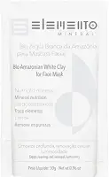 Elemento Mineral Máscara Facial Bio Argila Branca da Amazônia 30g Rica em Minerais pelas Águas dos Andes até Rio Amazona Limpeza Profunda Renovação Celular Luminosidade