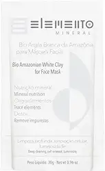 Elemento Mineral Máscara Facial Bio Argila Branca da Amazônia 30g Rica em Minerais pelas Águas dos Andes até Rio Amazona Limpeza Profunda Renovação Celular Luminosidade