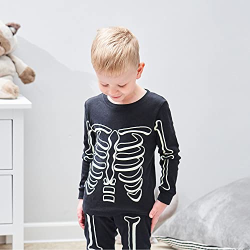 HahaNice Boys Pyjamas Kids Skeleton Customes Glow in The Dark Pjs 3 Years