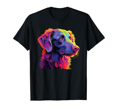 Watercolor Colorful Curly Coated Retriever Dog T-Shirt