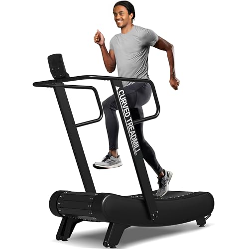 Mikolo Curved Manual Treadmill, Non Electric Treadmill with 8 Resistance