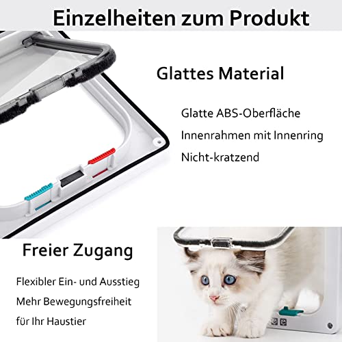 Large Cat Door, Cat Deflector Inner Door, Retractable Frame for Cats and Small Dogs Cat/Dog Deflector with Tunnel - Image 3