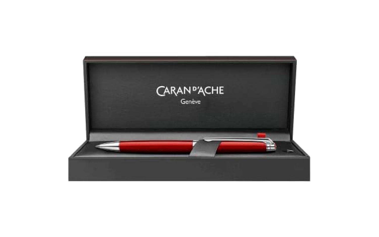 Caran dAche Leman Slim 4781 580 Ballpoint Pen in the Colour Rouge Carmin