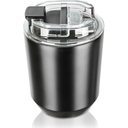 ERBO Gobelet à café à emporter, isotherme, 280 ml, anti-fuite, avec couvercle, pour café, thé, en déplacement, noir