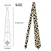 Yilad Leopard Print Tie for Men and Boy Novelty Full Print Fun Men's Necktie Skinny Fashion Narrow Wide