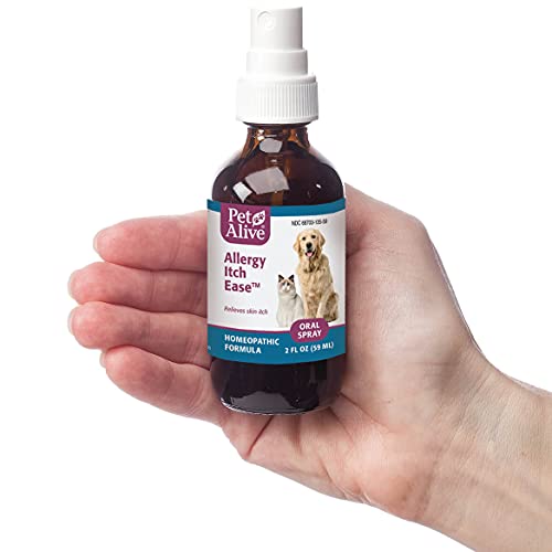 Petalive Allergy Itch Ease Oral Spray - Natural Homeopathic Formula Relieves Skin Itch And Redness Caused By Allergies In Pets #TOP3