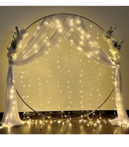 Image of Round Arch Balloon Decoration Stand-Shape White Colour With Masking Tape (152 Cm Diameter) Polyvinyl Chloride Pvc,