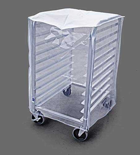 New Star Foodservice 36534 Commercial-Grade Sheet Pan/Bun Pan Rack Cover, Plastic, 10-Tier, 28"