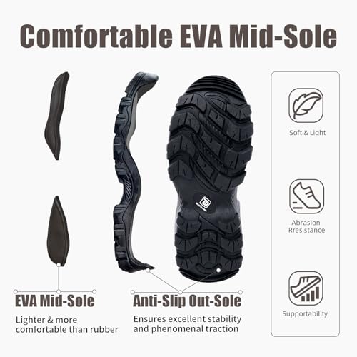 Hunting Boots for Men, Waterproof Rubber Boots with Steel Shank, 5mm Neoprene Camo Insulated Outdoor Hunting Boots (Size 5-14)3