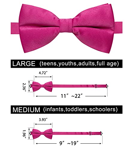 Image of YourTies Bow Ties for Men Pretied Bowties Solid Color Satin Bow Tie Formal Business Tuxedo Wedding Party Prom