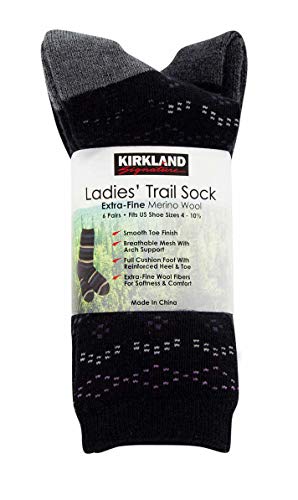 Kirkland Signature Womens 6 Pack Extra Fine Merino Wool Trail Socks2