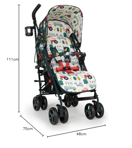 Cosatto Supa 3 Silla de Paseo Ligera, Apta Desde el Nacimiento Hasta Los 25 kg, Plegado Compacto, Cesta Grande y Saco Incluido, Estampado Old Macdonald - imagen 2