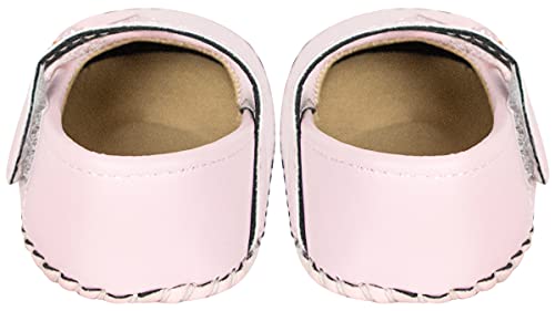 Image of Neska Moda Baby Girls Synthetic Leather Hook & Loop Loafer Booties /Shoes For 6 To 12 Months -BT908