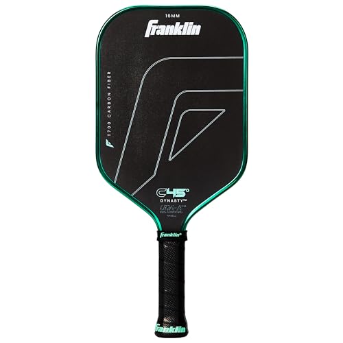 Franklin Sports PRO Pickleball Paddles C45 Carbon Fiber Series - Official USAP + UPA Approved Pickleball Paddle Elongated Pro Player Design Dynasty - 16mm Polymer Core - Mint