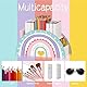 Forreen Stiftehalter Kinder, Schreibtischorganizer aus Holz Kreativ Regenbogen Stifte Organizer Multifunktions Tisch-Organizer für Kinder Büromaterial, Klassenzimmer Organisation