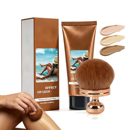 Image of 2026 Upgraded Body Coverage Perfector, No Transfer Body Foundation with Brush, Waterproof Leg and Body Makeup for All Skin Tones, Tattoo Cover Up Makeup & Concealer for Women (Deep)